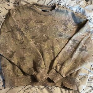 PacSun Camouflage Sweater - Green and Brown